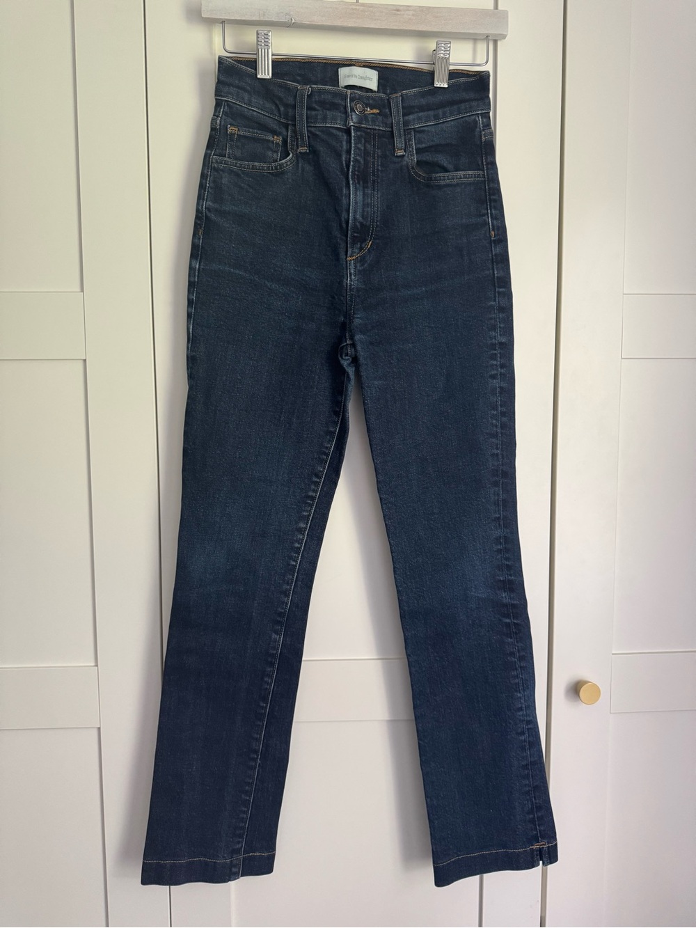 Favorite Daughter The Valentina Tower Super High Rise Flare Jeans 25 Dark Wash